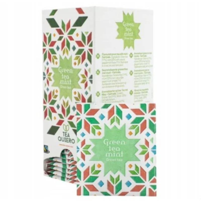 Herbata Tea Quiero Zielona z Miętą Green Tea Mint - certyfikat Fair Trade