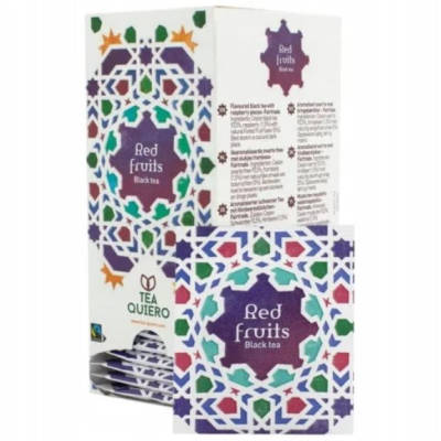 Herbata ekspresowa Tea Quiero Czarna Owoce Leśne Red Fruits - certyfikat Fair Trade