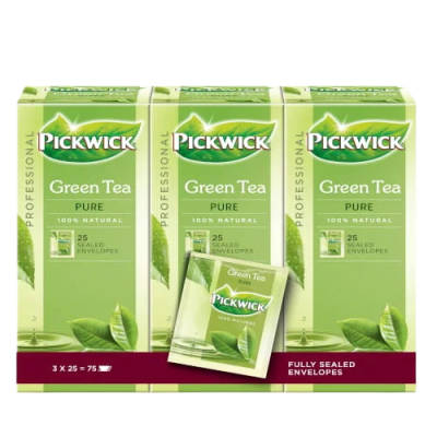 Herbata ekspresowa Pickwick Green Tea (zielona) 75 szt.